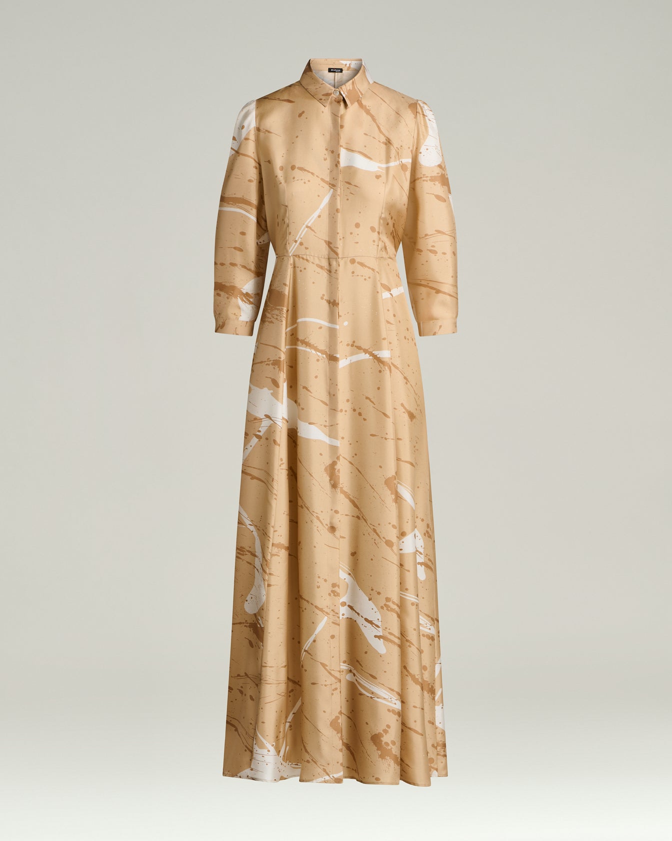 long silk coat dress White Wool & Silk Dress Women's Coat | Belted | Double-Breasted Front | Audrey Collection