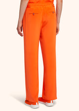 Kiton orange trousers for woman, in silk 3