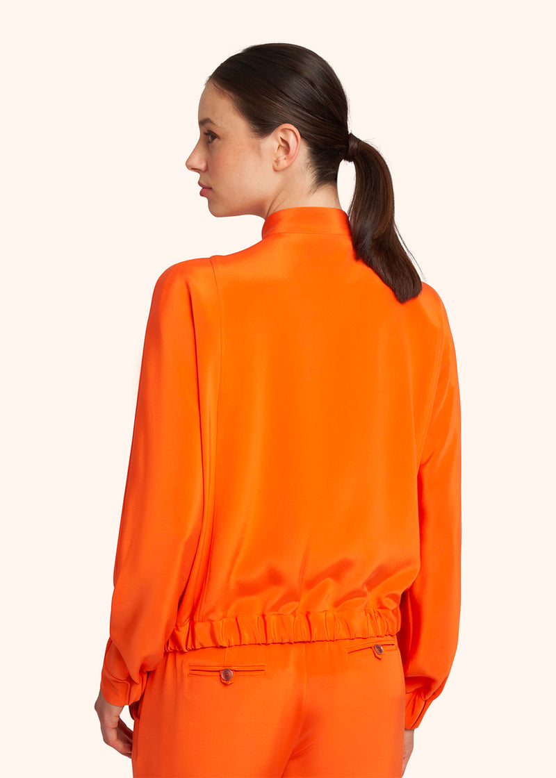 Kiton orange shirt for woman, in silk 3