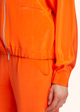 Kiton orange shirt for woman, in silk 4