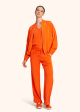 Kiton orange shirt for woman, in silk 5