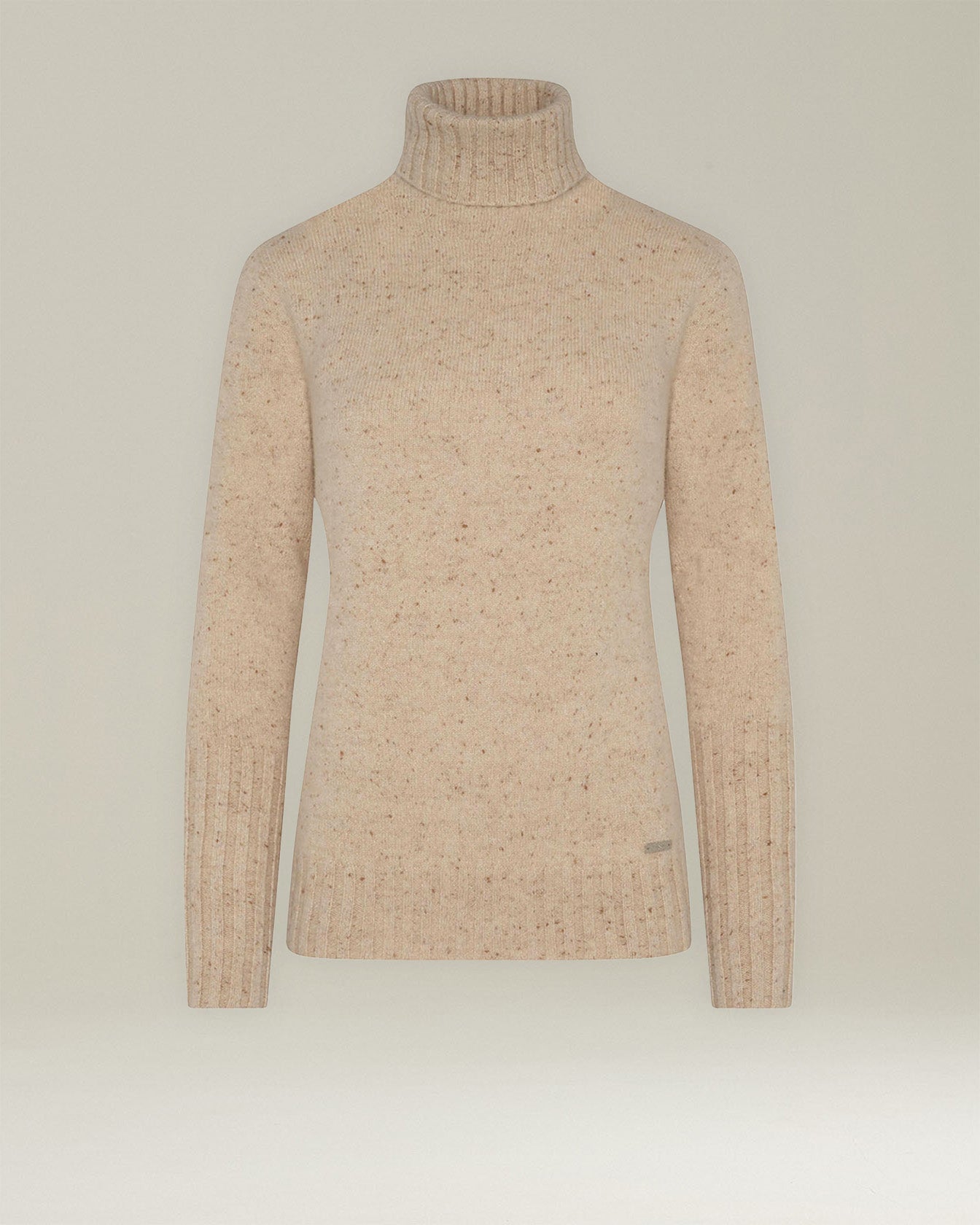 Cream cashmere polo neck jumper hotsell