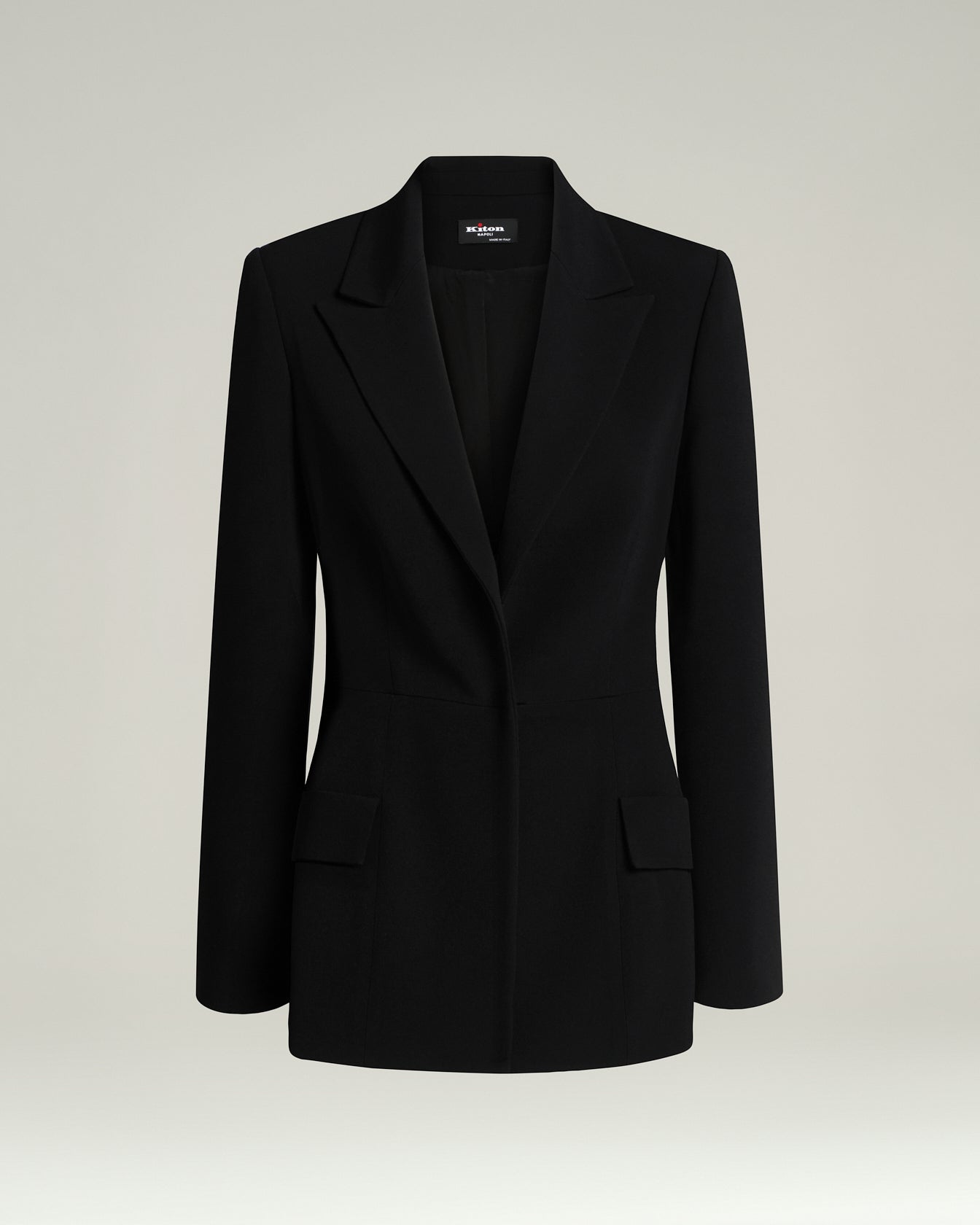 Women's tailored black viscose jacket | Kiton