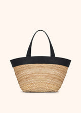 Kiton natural/black ara - bag for woman, in straw 2
