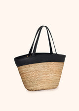 Kiton natural/black ara - bag for woman, in straw 3