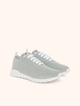 Kiton powder blue sneakers shoes for woman, in cashmere 2