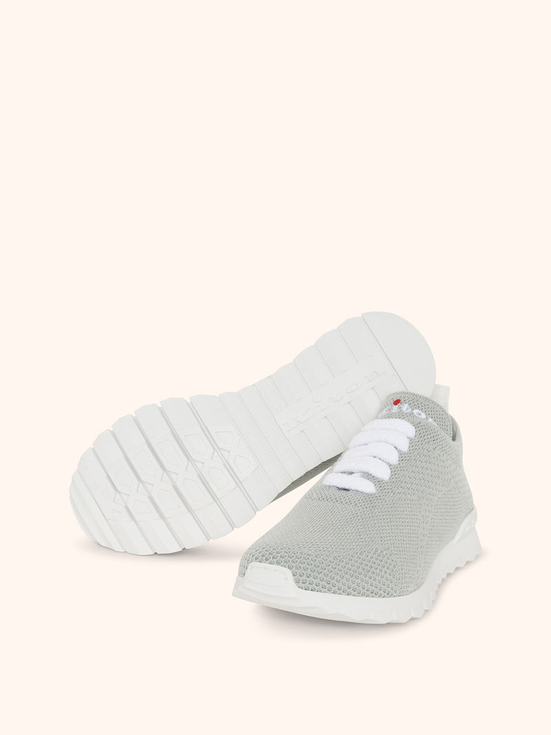 Kiton powder blue sneakers shoes for woman, in cashmere 3