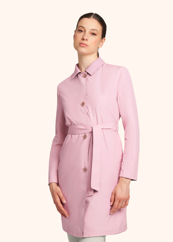 Kiton rose coat for woman, in polyester 2