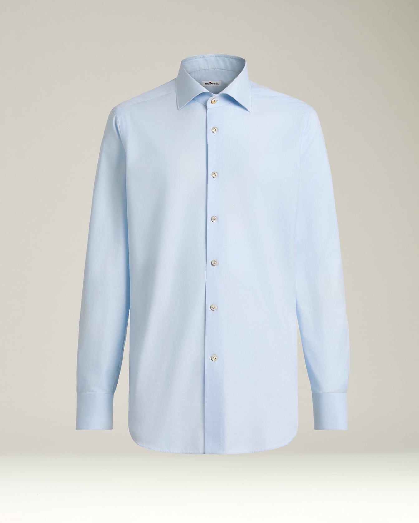 Men's 'Formal' regular fit shirt in sky blue cotton | Kiton Men's 'Formal' regular fit shirt in sky blue cotton | Kiton