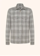 Kiton light grey shirt for man, in cashmere 1