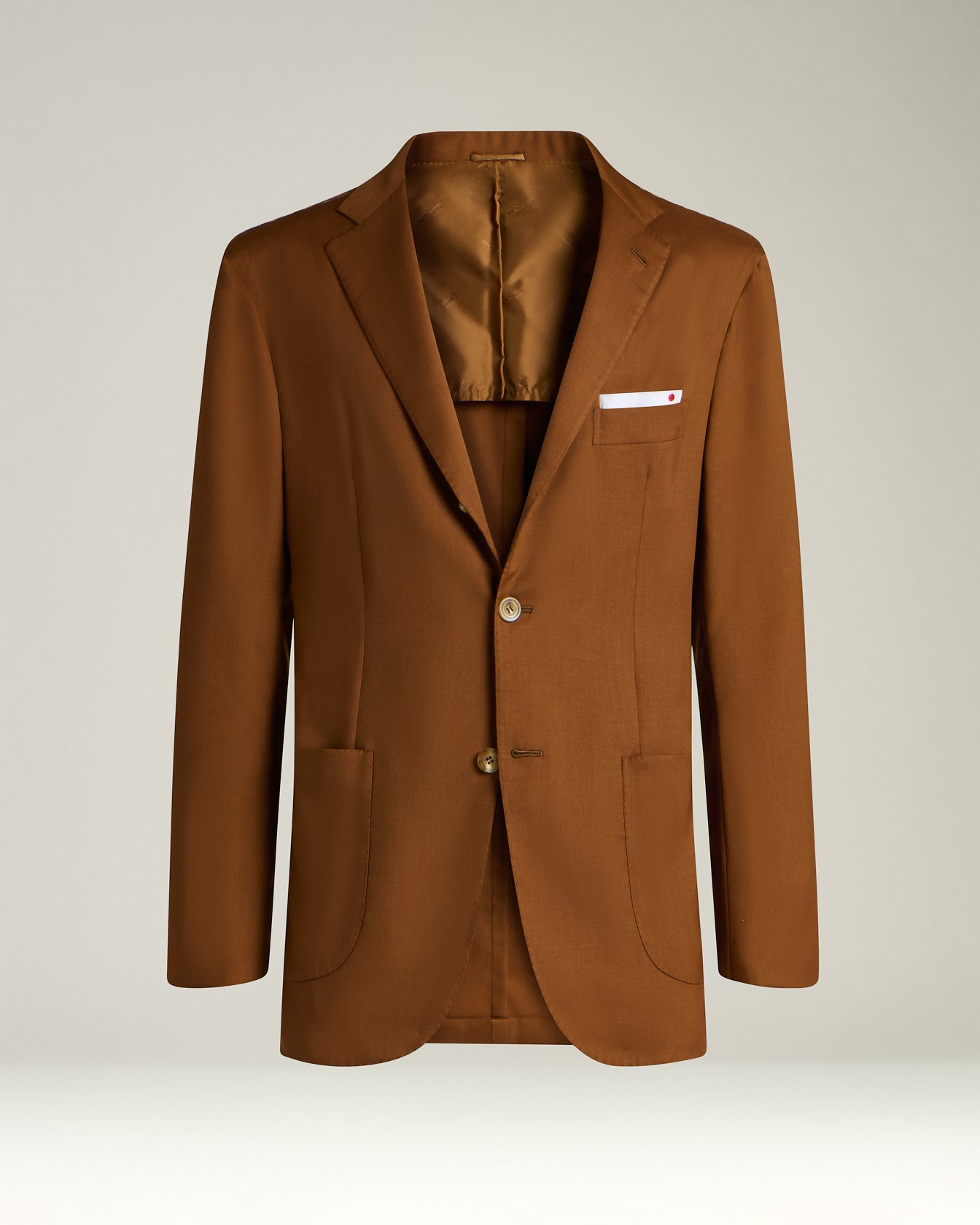 CASHMERE SINGLE-BREASTED JACKET IN BROWN