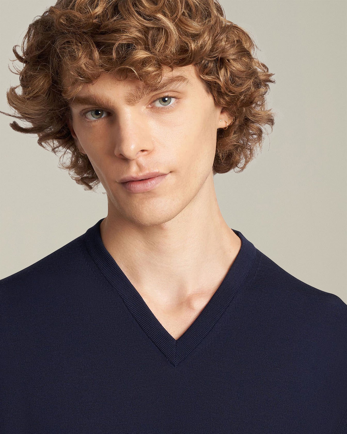 JERSEY V-NECK WOOL