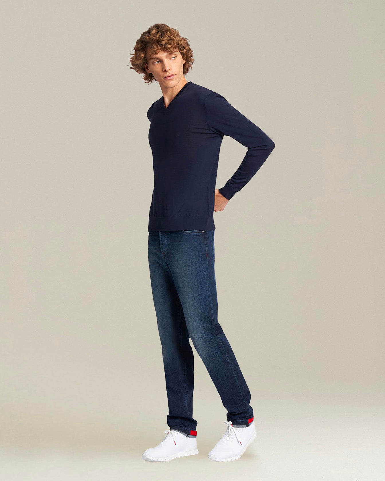 JERSEY V-NECK WOOL