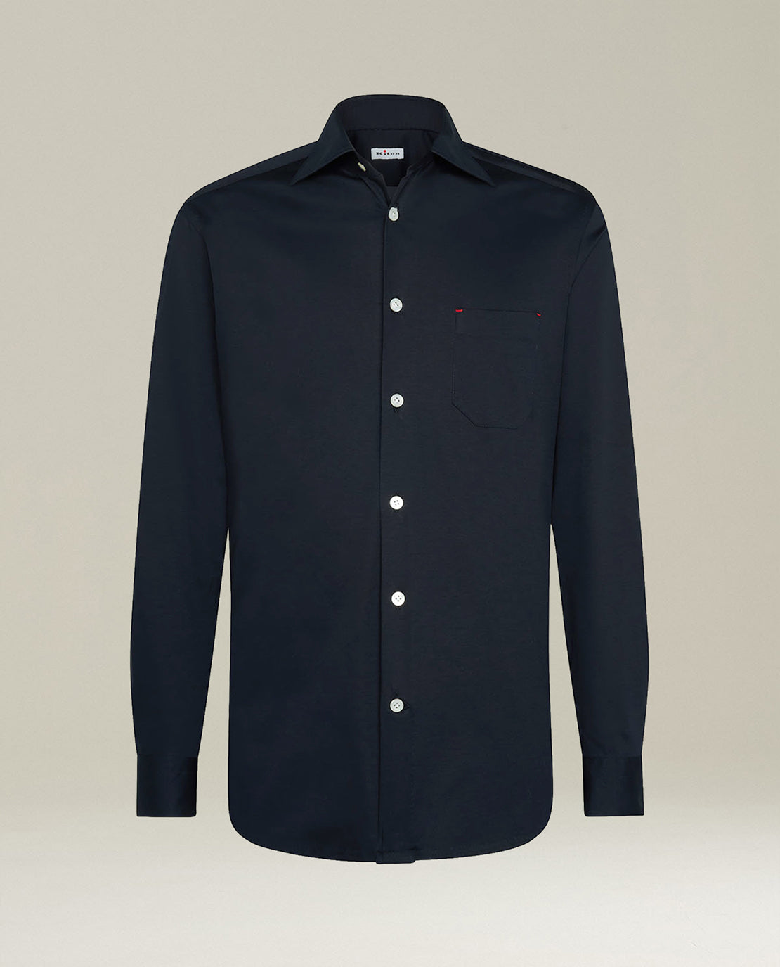 jersey dress shirts Navy Blue Nerano Pure Cotton Shirt No button popping. F25L9 Size:EUR37 CALVIN KLEIN $139 Womens