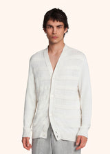 Kiton white sweater for man, in cotton 2