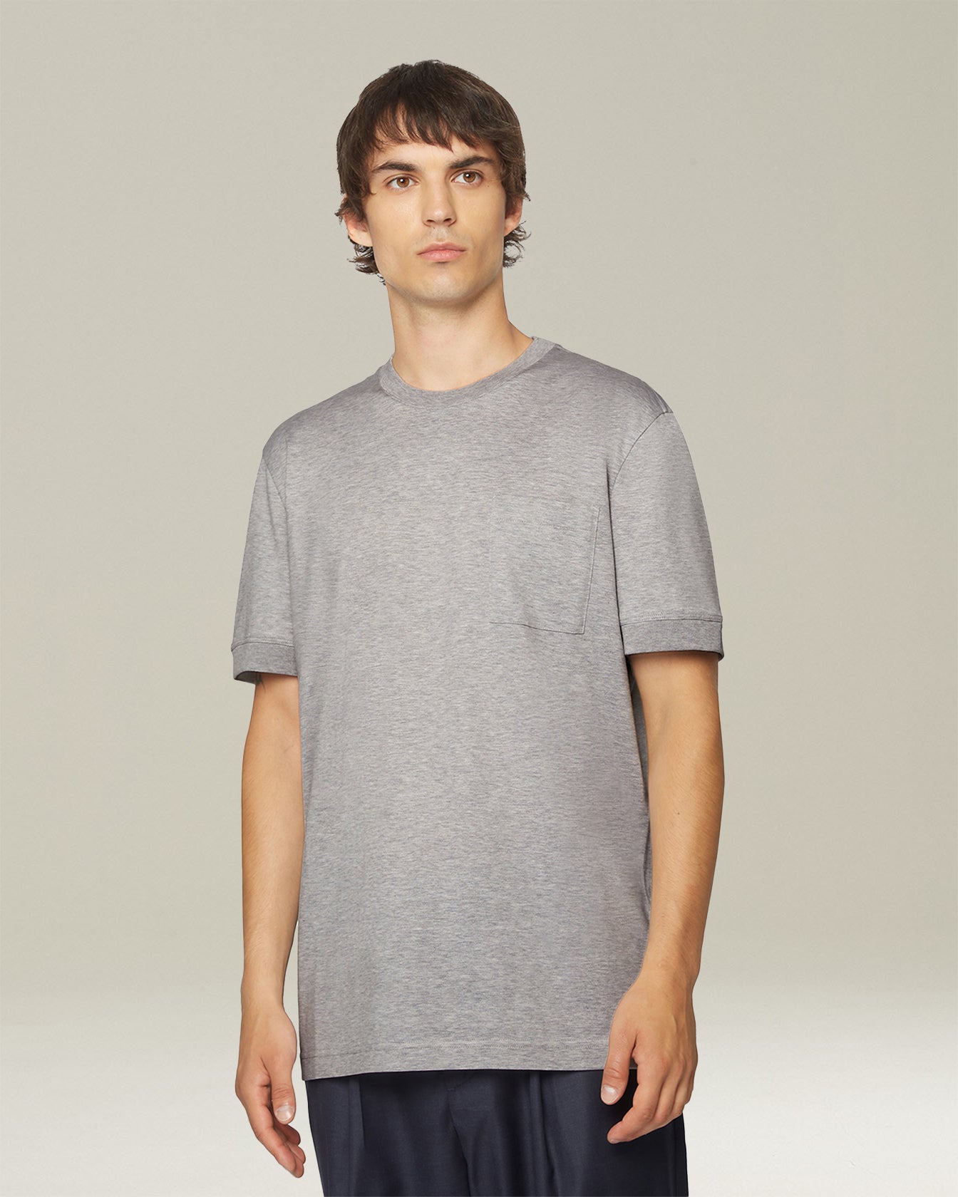 T-SHIRT IN JERSEY CON TASCHINO