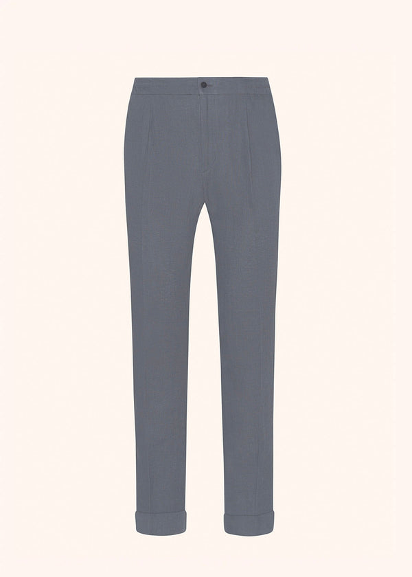 Kiton grey trousers for man, in linen 1
