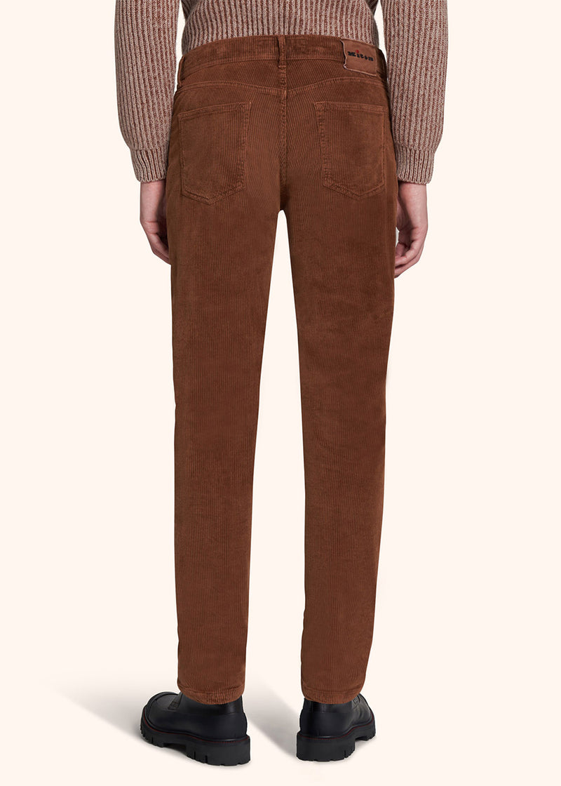 Kiton brown trousers for man, in cotton 3