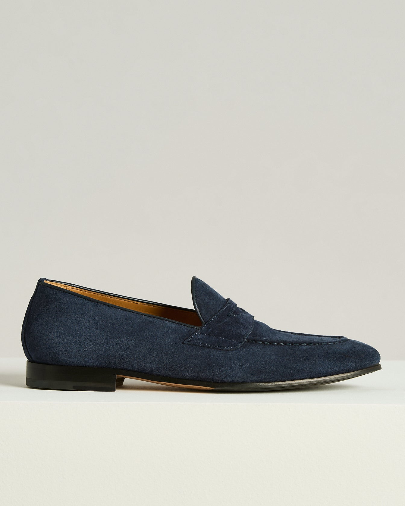 Men's ocean blue suede loafers | Kiton