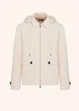 Kiton white outdoor jacket for man, in polyester 1