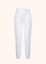 Kiton white trousers for woman, in cotton