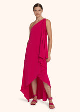 Kiton fuchsia dress for woman, in silk 2