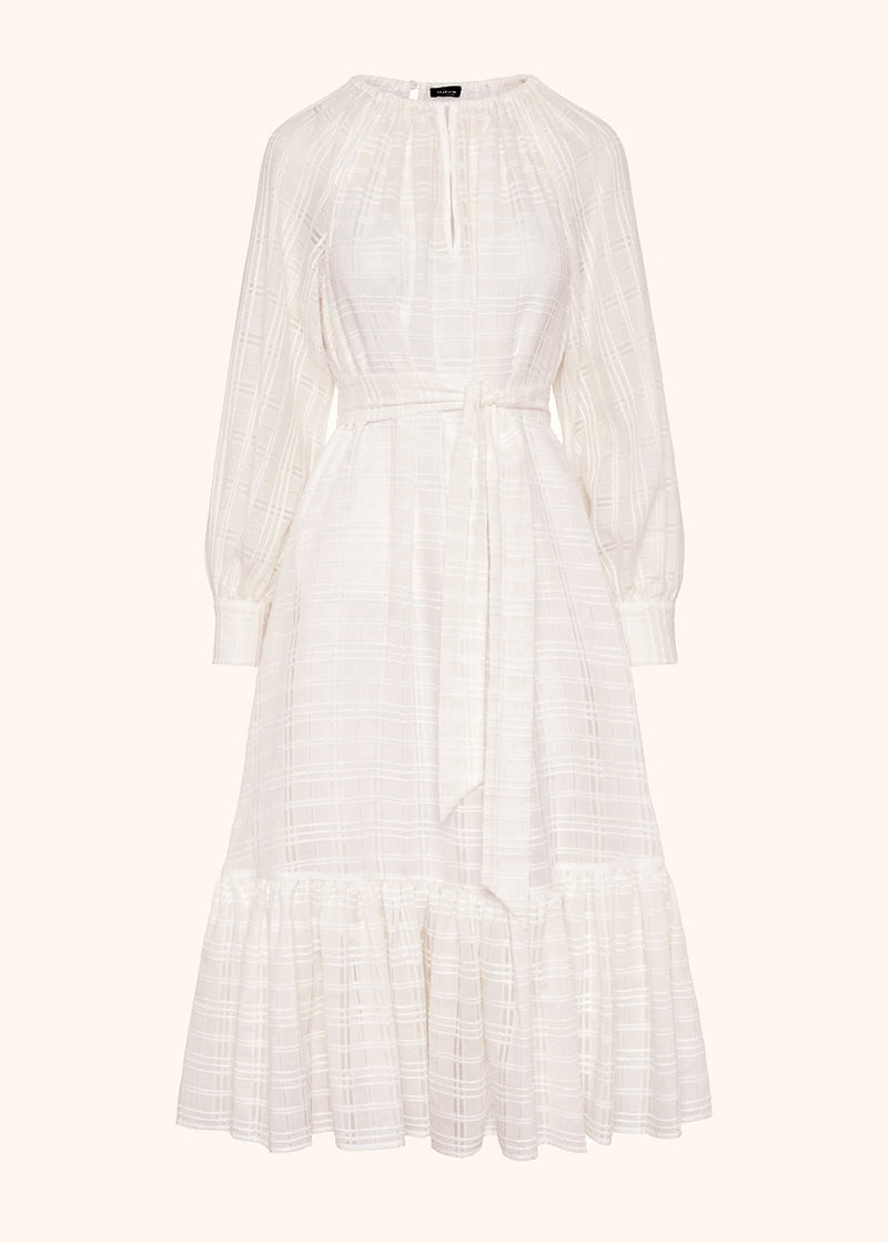 Kiton white dress for woman, in cotton