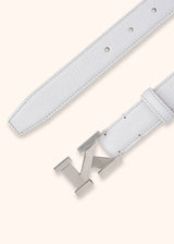 Kiton white belt for woman, in deerskin 3