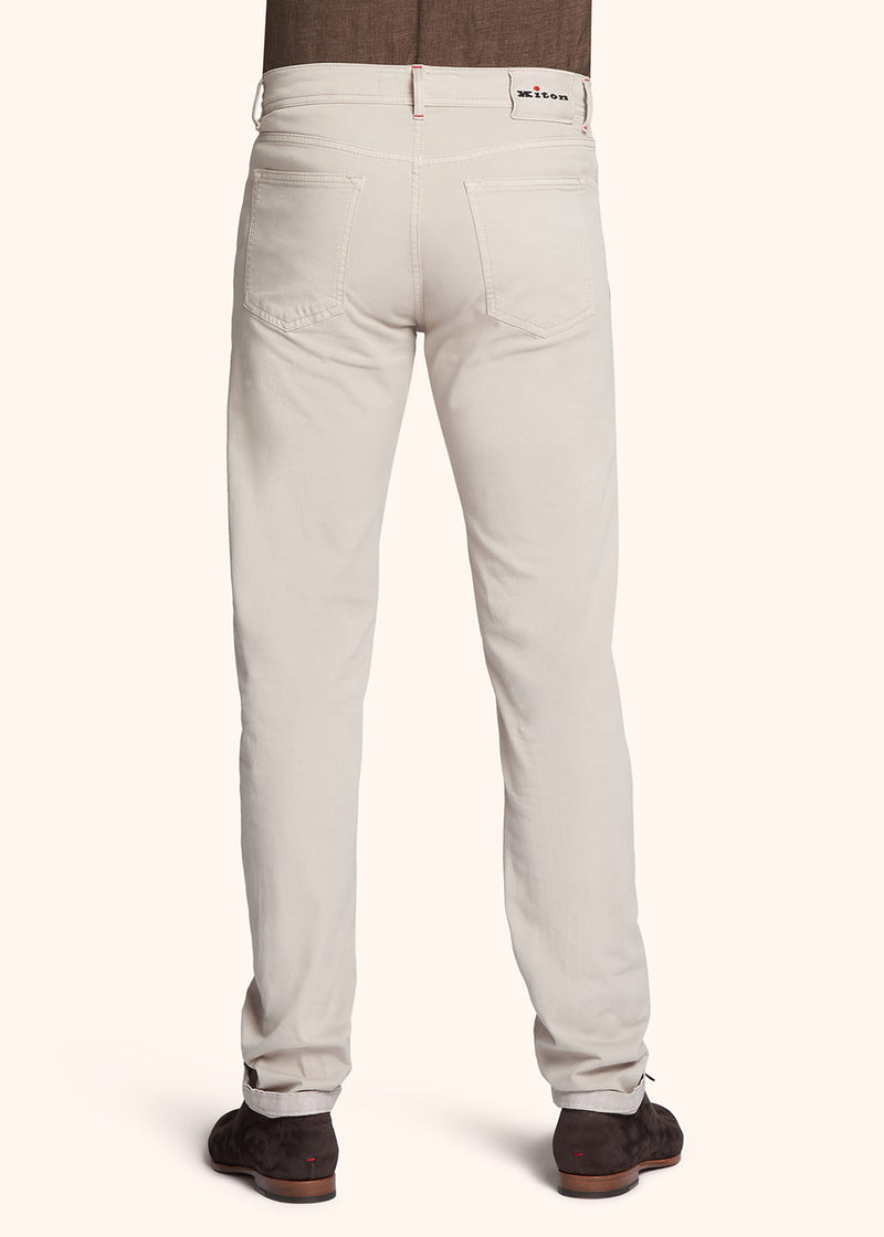 Kiton beige trousers for man, in cotton 3