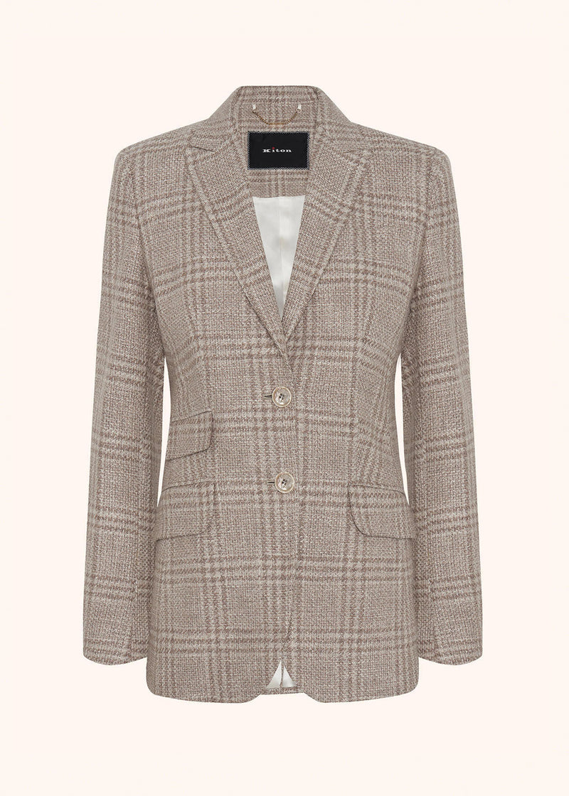 GLEN PLAID WOOL BLEND BLAZER