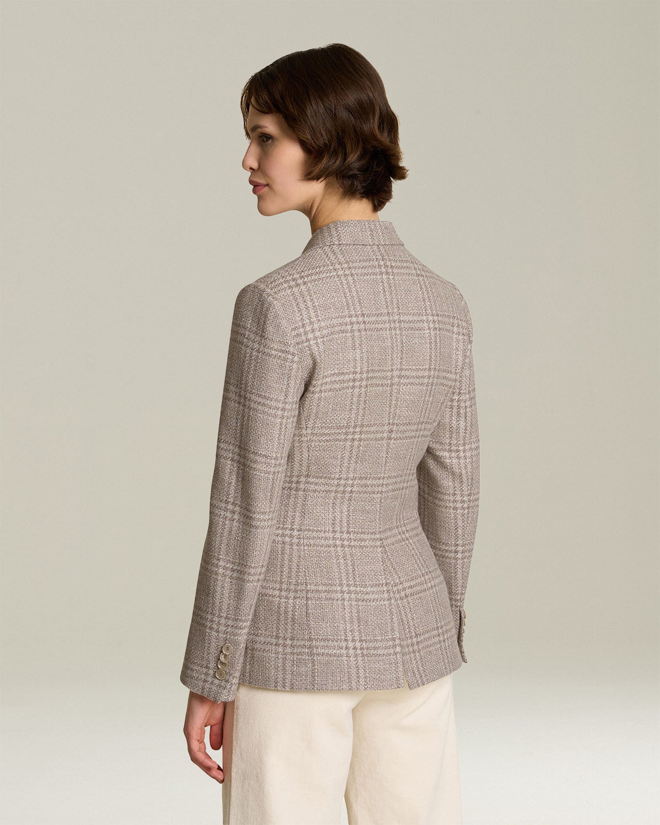 BLAZER PRINCIPE DI GALLES IN LANA BLEND