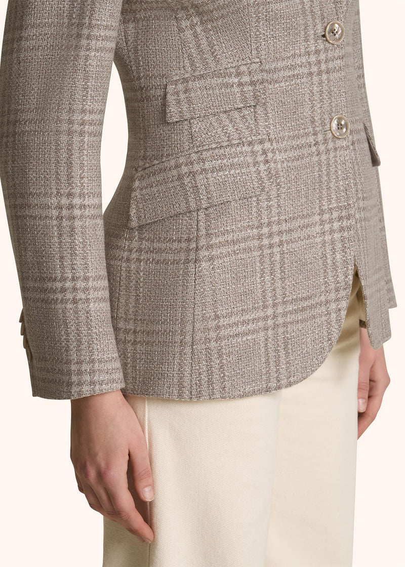 GLEN PLAID WOOL BLEND BLAZER