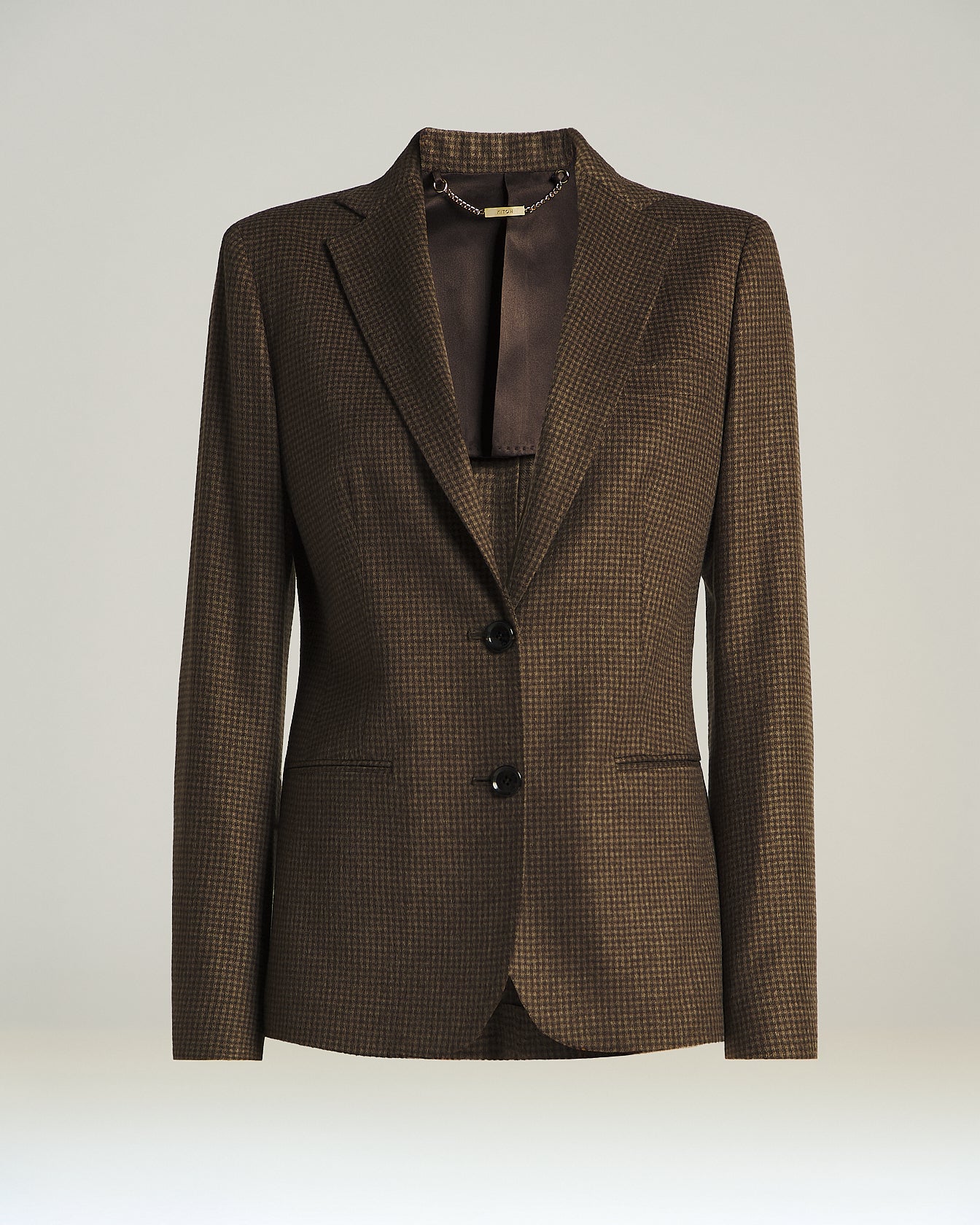 GIACCA MONOPETTO IN PURO CASHMERE PIED-DE-POULE