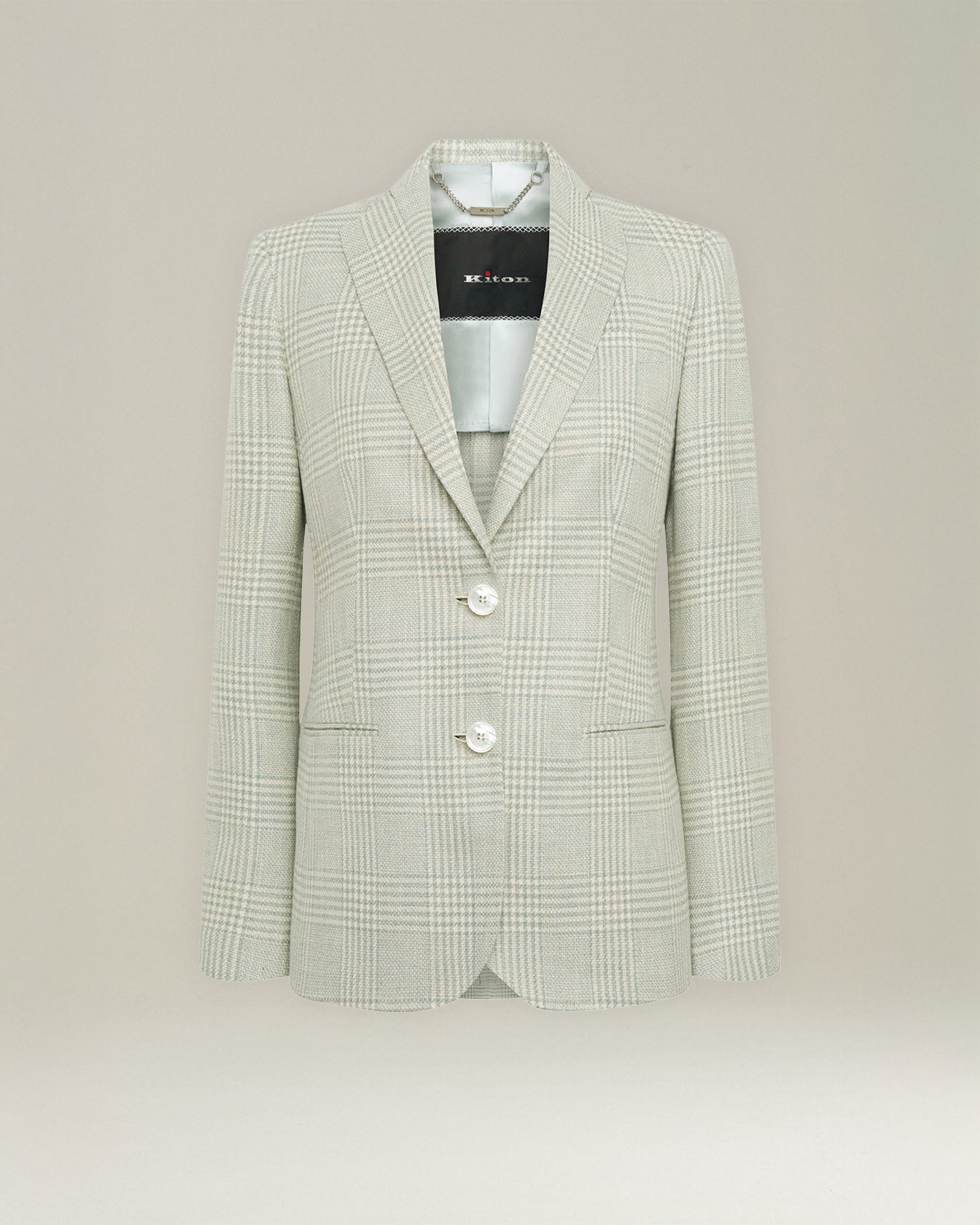 BLAZER PRINCIPE DI GALLES IN BLEND DI SETA