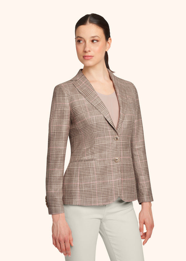Kiton beige jacket for woman, in silk 2