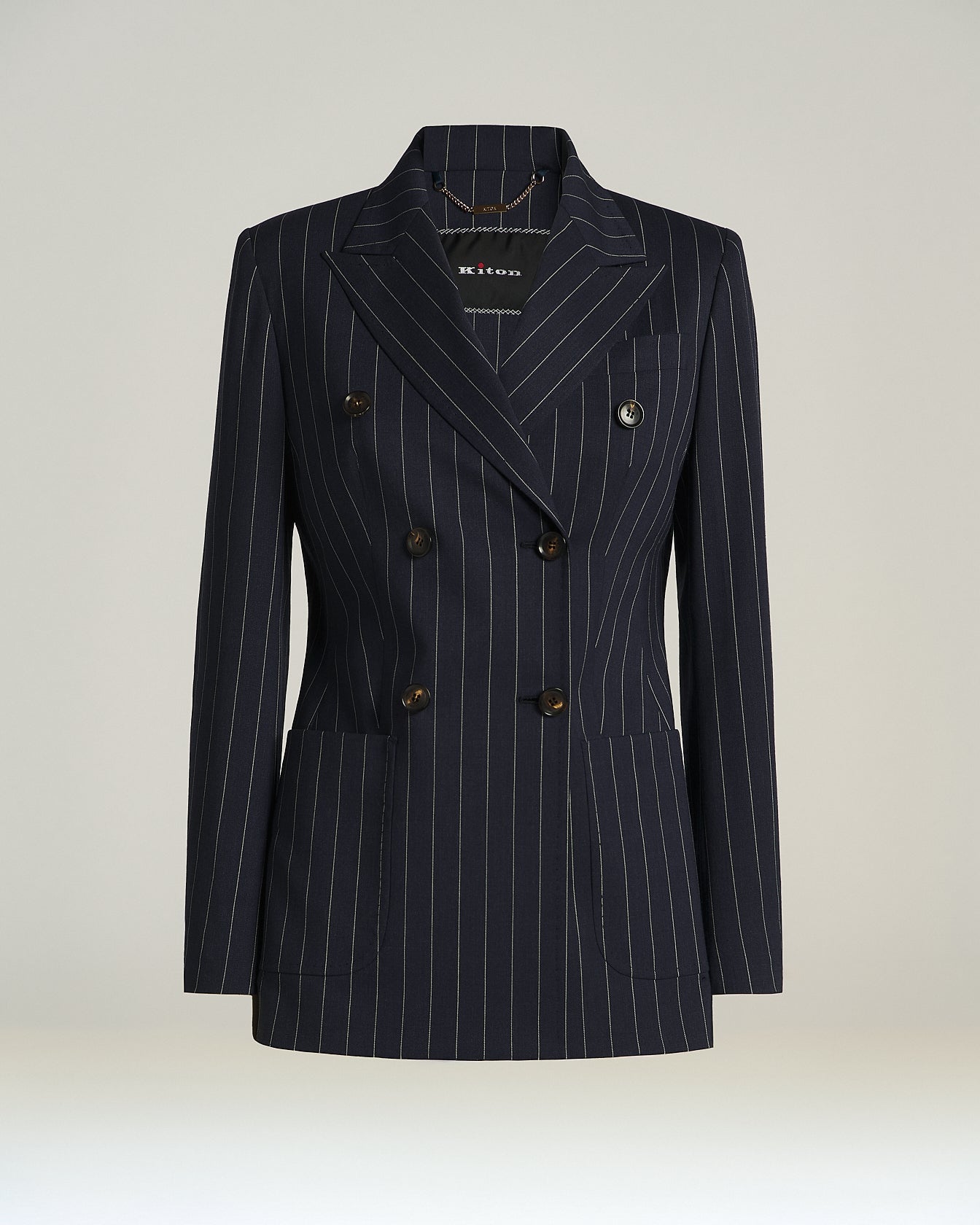 GIACCA DOPPIOPETTO GESSATA IN LANA STRETCH