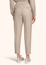 Kiton beige trousers for woman, in virgin wool 3