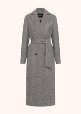 HERRINGBONE CASHMERE DOUBLE-BREASTED COAT