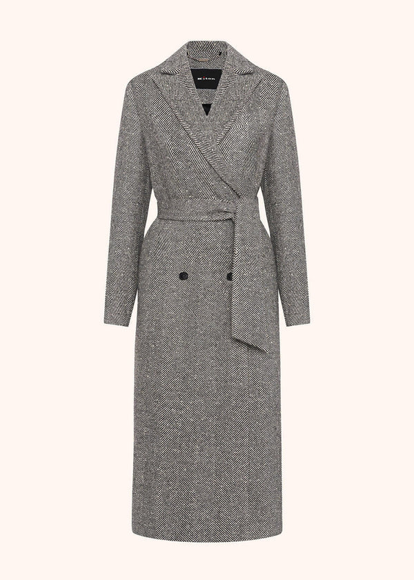 HERRINGBONE CASHMERE DOUBLE-BREASTED COAT