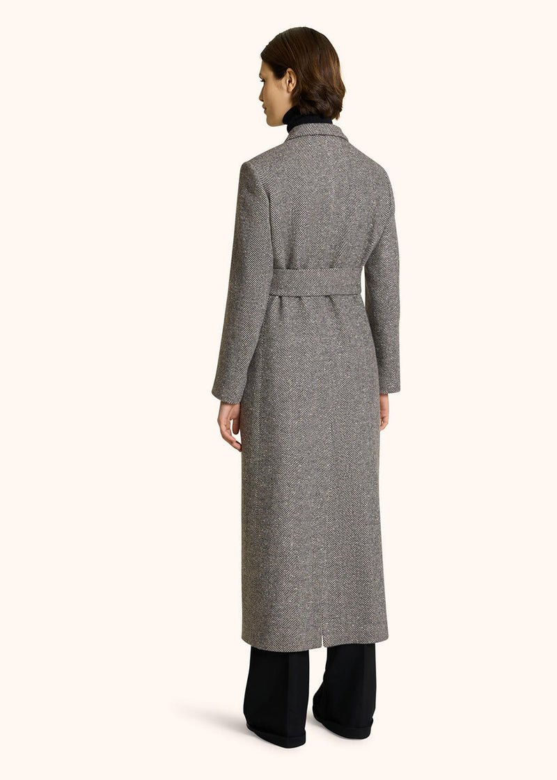 HERRINGBONE CASHMERE DOUBLE-BREASTED COAT