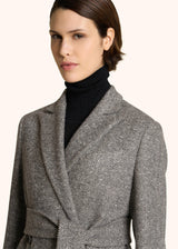 HERRINGBONE CASHMERE DOUBLE-BREASTED COAT