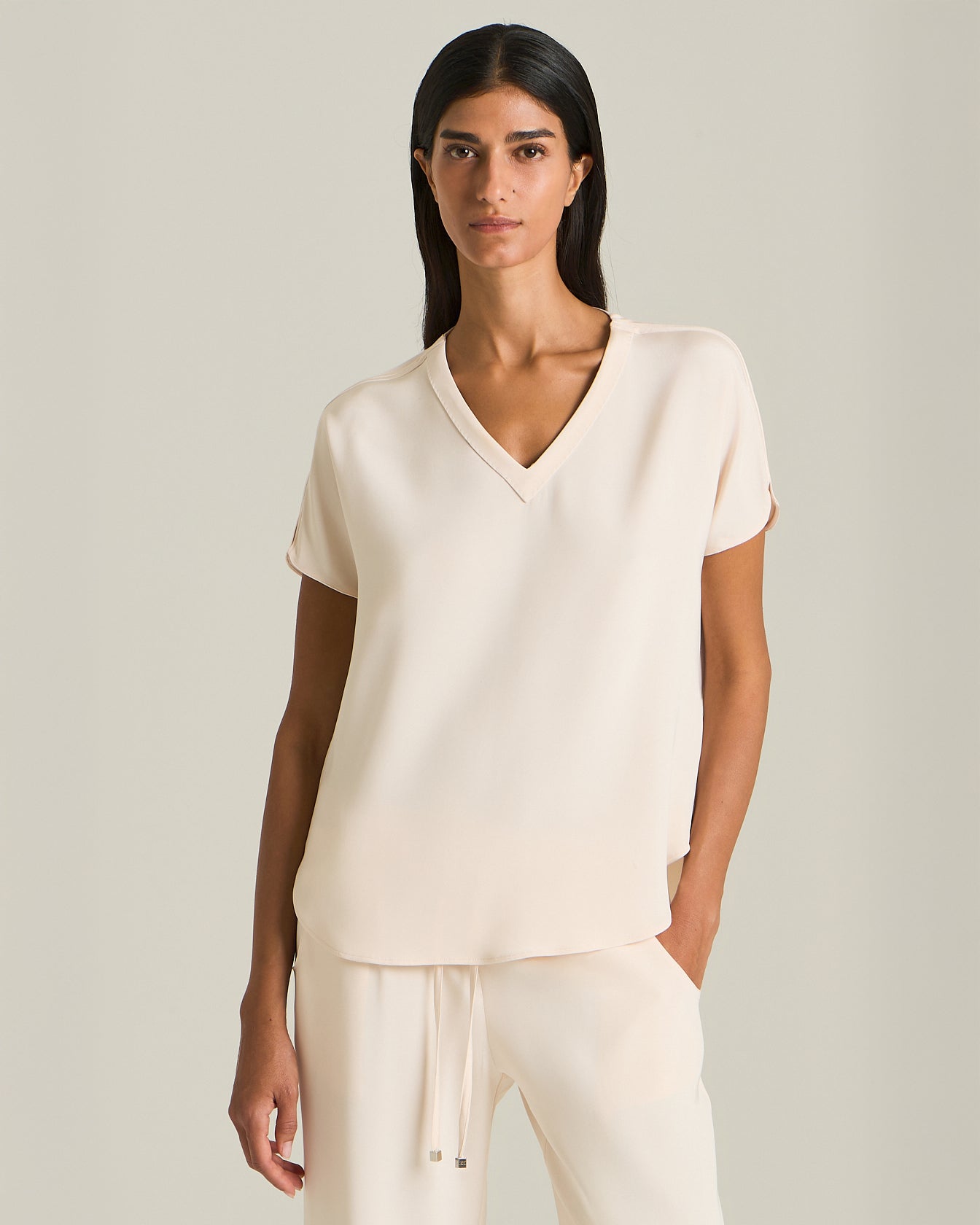 TAILORED SILK T-SHIRT