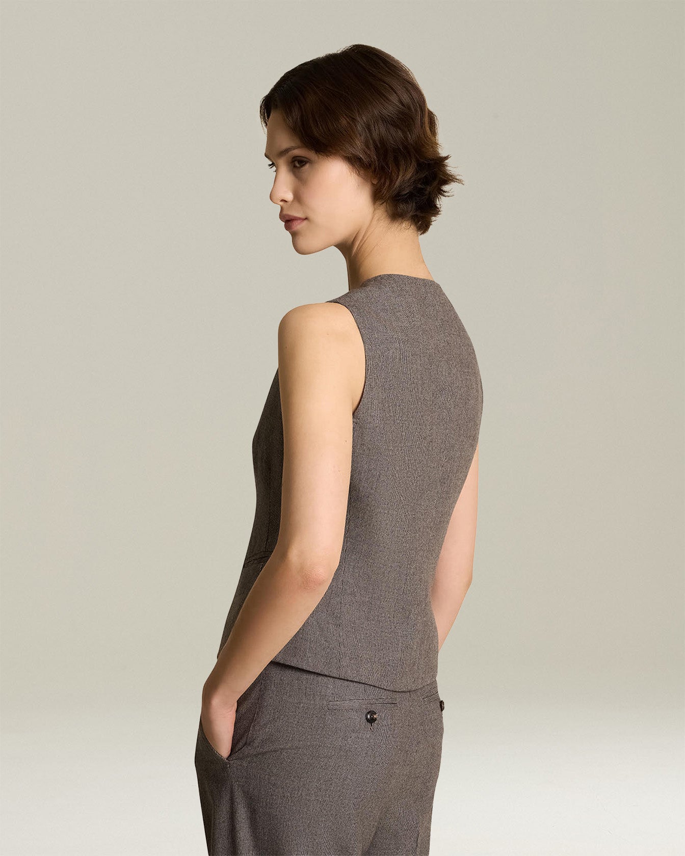 WOOL AND CASHMERE WAISTCOAT