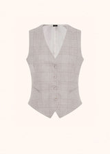 GLEN PLAID CASHMERE BLEND WAISTCOAT