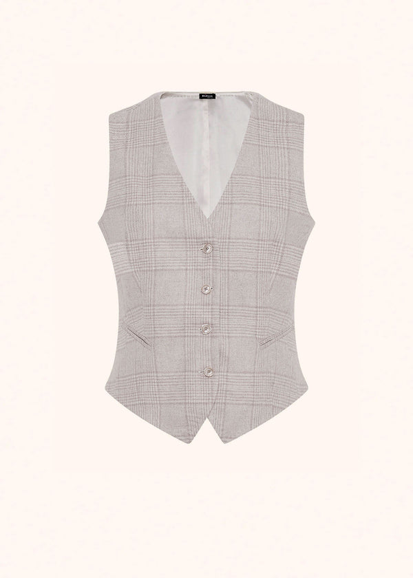 GLEN PLAID CASHMERE BLEND WAISTCOAT