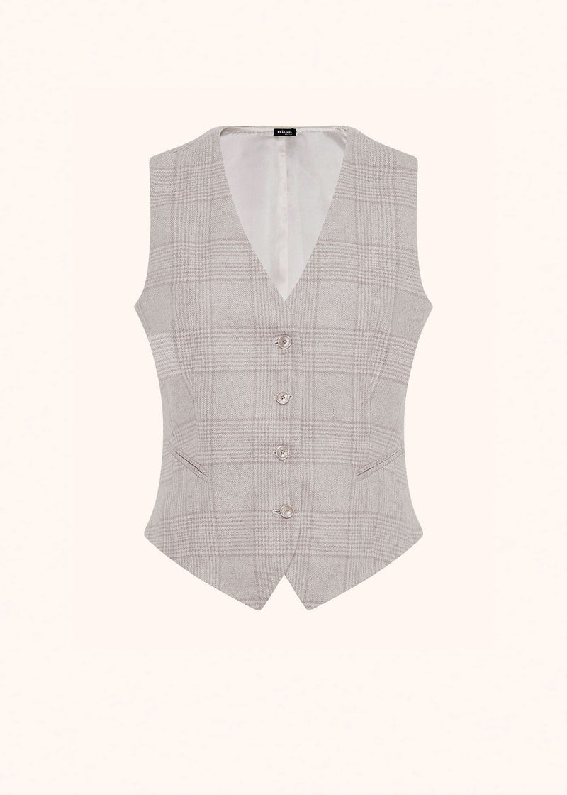 GLEN PLAID CASHMERE BLEND WAISTCOAT