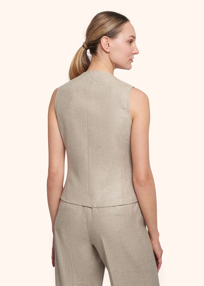 Kiton beige vest for woman, in cashmere 3