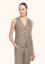 Kiton beige vest for woman, in wool 2