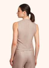 Kiton beige vest for woman, in silk 3