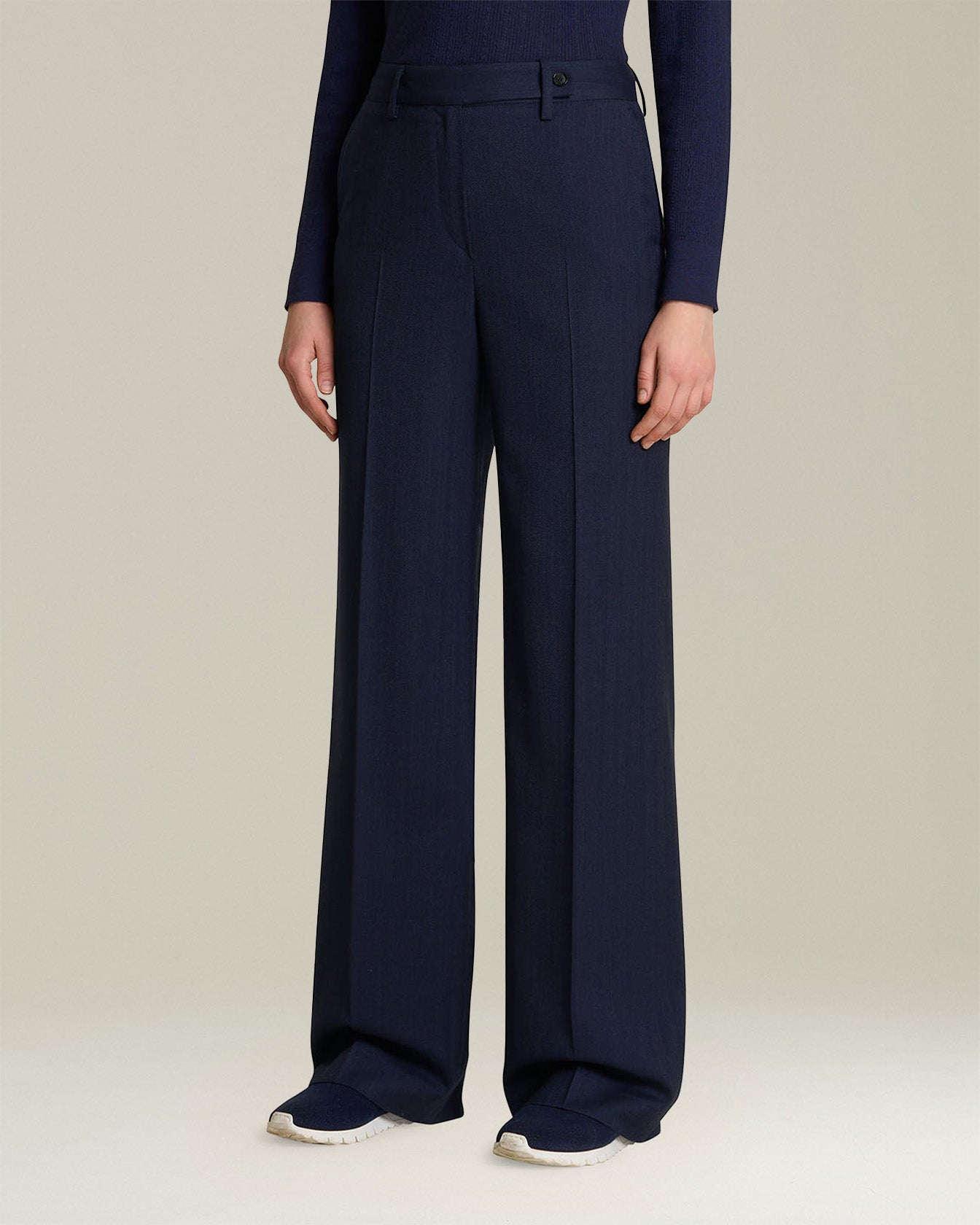 HERRINGBONE WOOL TROUSERS